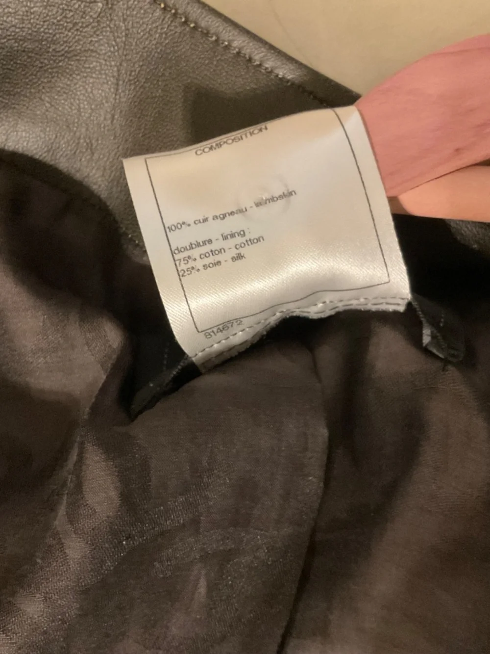 Chanel soft lambskin jacket 42